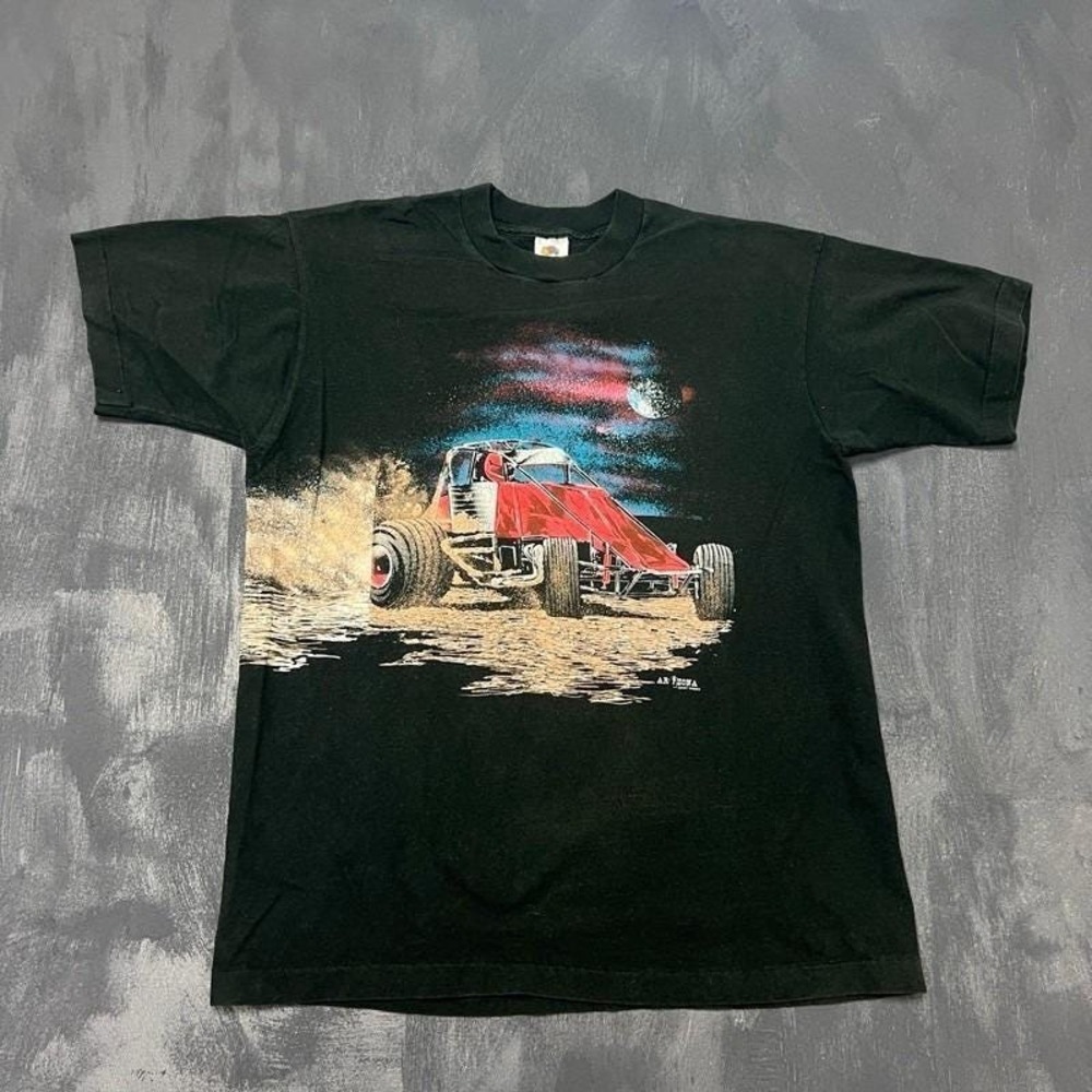 Vintage Manzanita Speedway Shirt Mens Large Black 1990s‎ Dirt Racing
